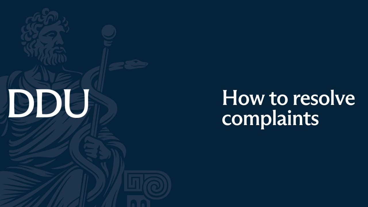 DDU webinar: how to resolve complaints