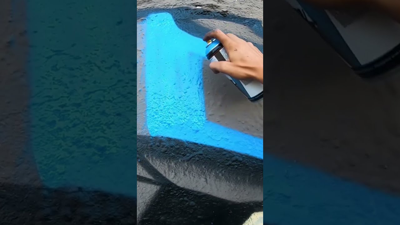🔵 Blue & Pink Graffiti Letters 🔵