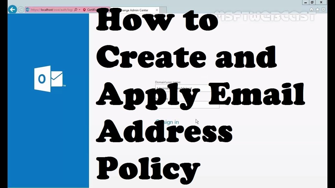 Create and Apply Email Address Policy in Exchange 2016