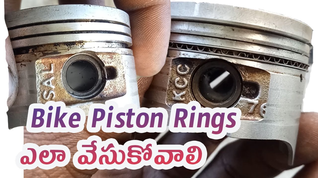 How To Install Bike Piston Rings | Telugu | Compression Ring And Oil Ring | Oil Ring  Direction ||