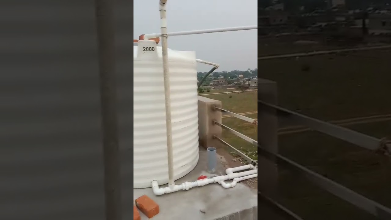 2000//1000 LITER WATER TANK//INSTALLATION IN HOUSE 🏘 ak #short video