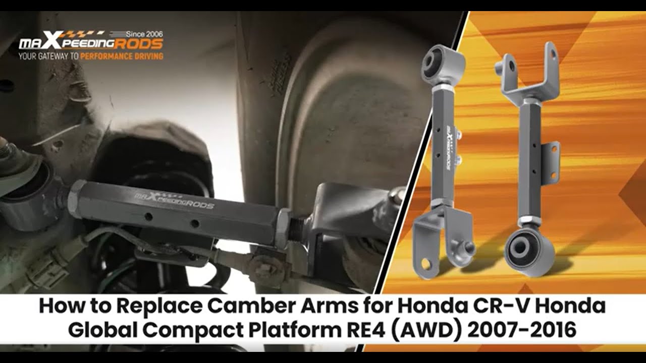 Как установить комплект регулировки развала рычагов на Honda CR-V 2007-2016 годов выпуска