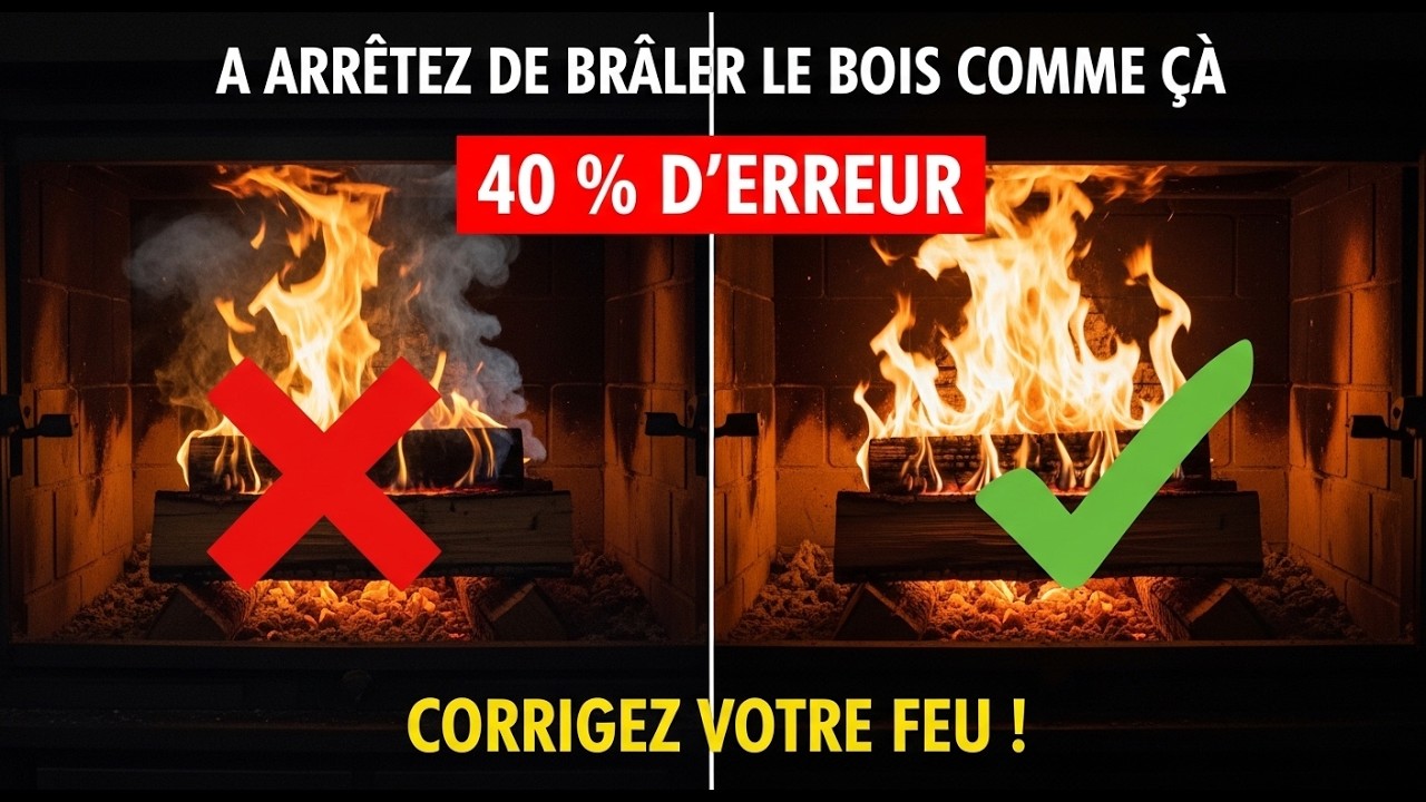 Poêle à bois | Arrêtez de brûler le bois comme ça ! (Vous gaspillez 40 % de votre bois de chauffage)