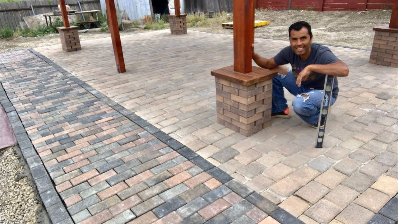 como hacer COLUMNAS DE ADOQUINES / MAKING PAVER COLUMNS