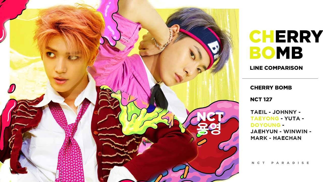 NCT 127 - Cherry Bomb (Studio Ver. vs. Live Ver.) (Line Comparison) (cr. ultimatekpop)