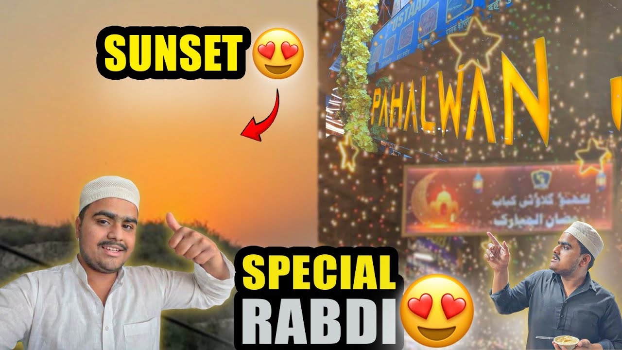 Day10 ✨Ramadan😍Zakir nagar ki special Rabdii khaane gayee 😋✨ beautiful 🤩 sunset😍
