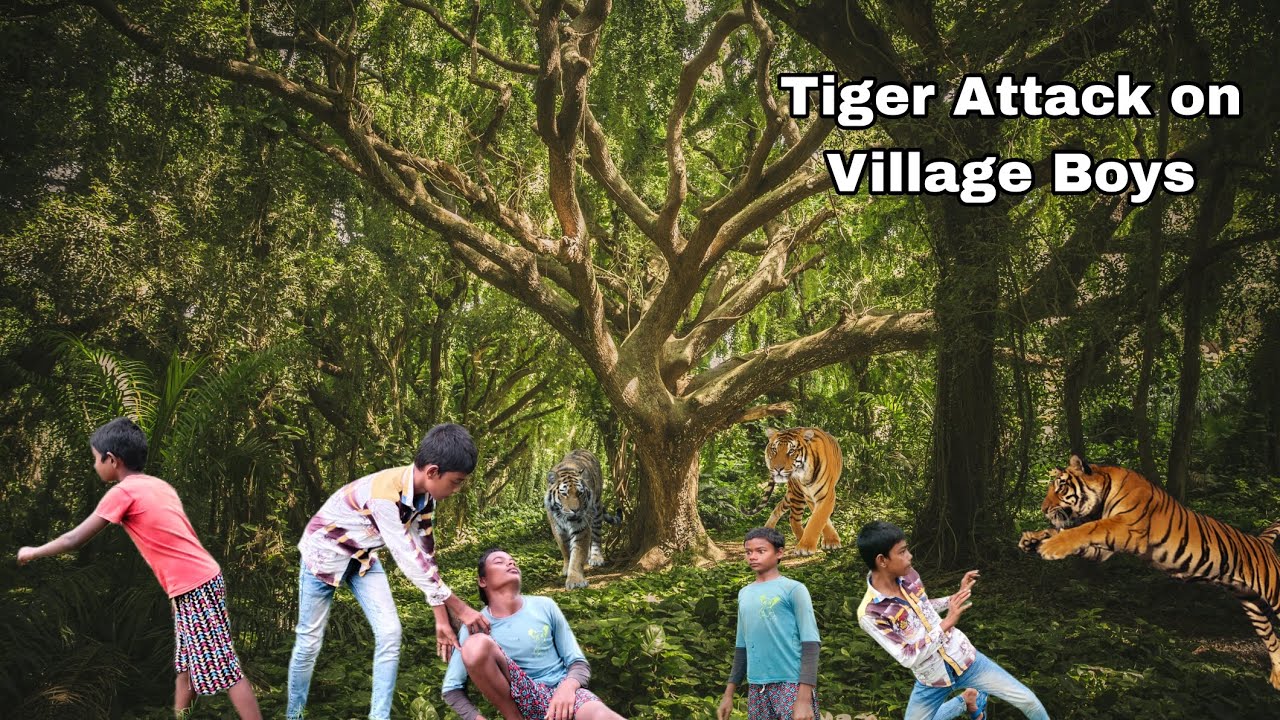  Tiger Attack Village Boys In Forest | Tiger attack Boys in the forest