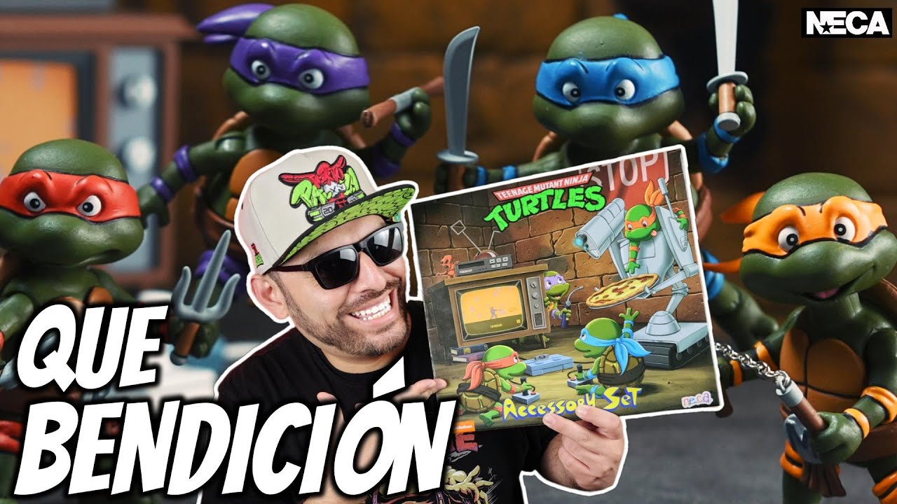 COLECCION ACTUALIZADA | NECA TMNT CARTOON: ACCESSORY SET - UNBOXING / REVIEW EN ESPAÑOL