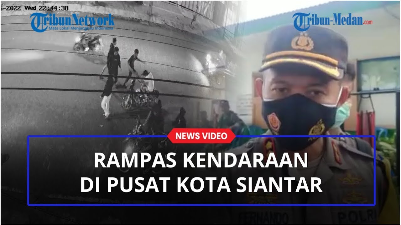 GENG Motor di Siantar Rampas Kendaraan di Pusat Kota Malam Hari, Aksinya Terekam CCTV