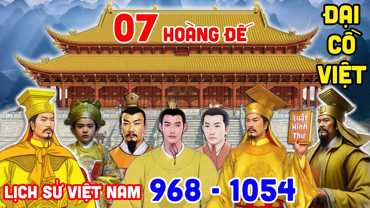 Tóm Tắt Lịch Sử VIỆT NAM (968 - 1054): ĐẠI CỒ VIỆT - 7 vị Hoàng Đế, kéo dài 3 thời kỳ (tổng hợp)