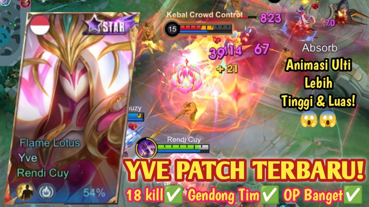YVE BERASA MAIN SENDIRIAN! GENDONG TIM OLENG! BUILD YVE TERSAKIT 2026 - YVE PATCH BARU - MLBB
