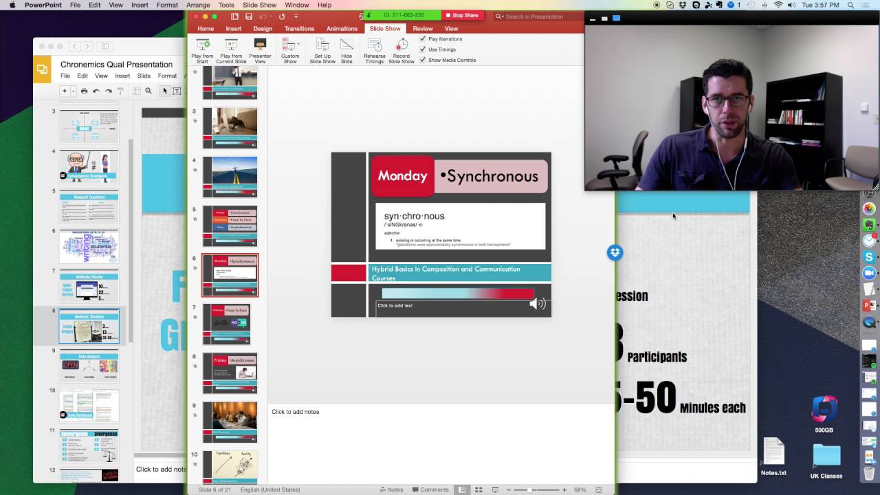 Zoom Presentation Recording