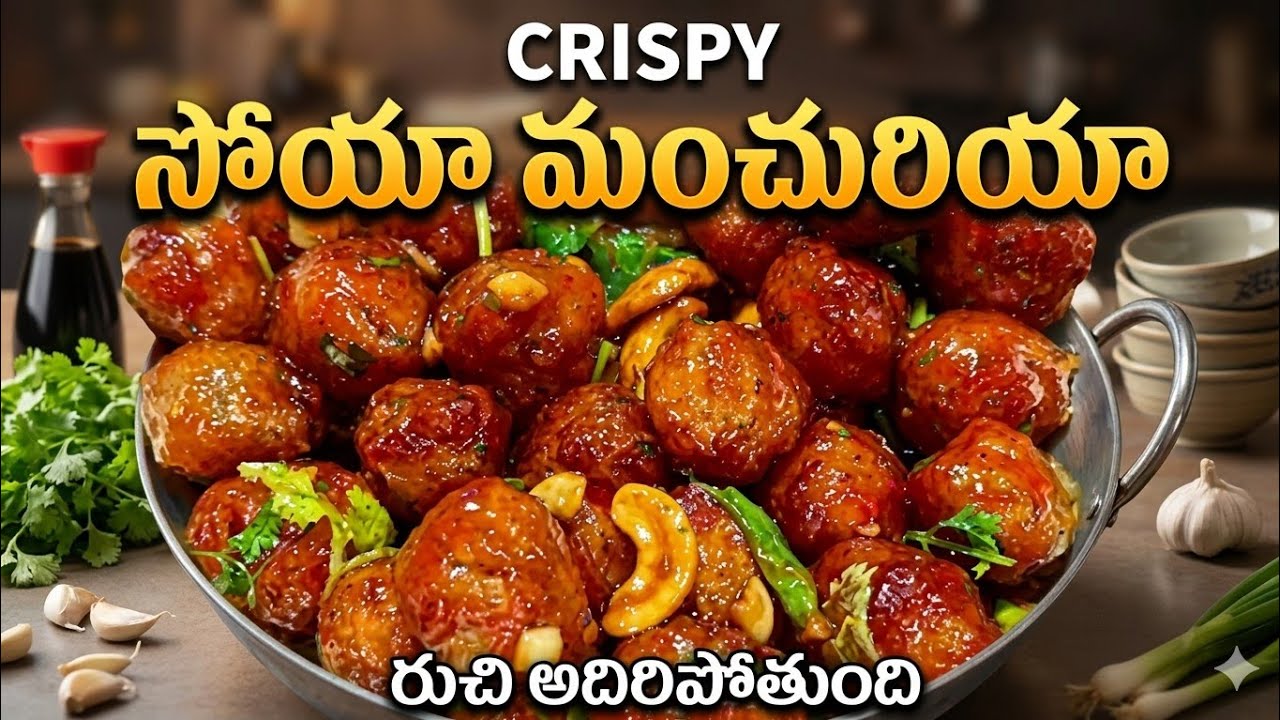 5 నిమిషాల్లో హోటల్  స్టైల్ లో అందరికి ఎంతో ఇష్టమైన మిలిమిక్కర్ మంచురియా😋 #soyachunkscurry#food 