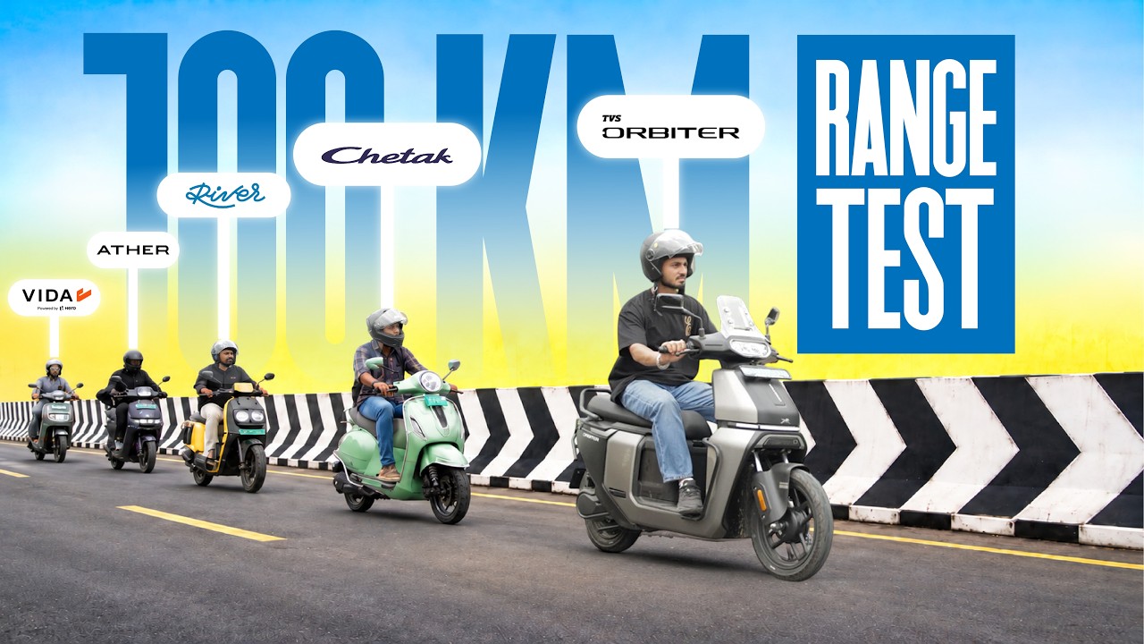 Real-World EV Range Test 2026 | River vs Chetak vs TVS vs Ather vs Vida