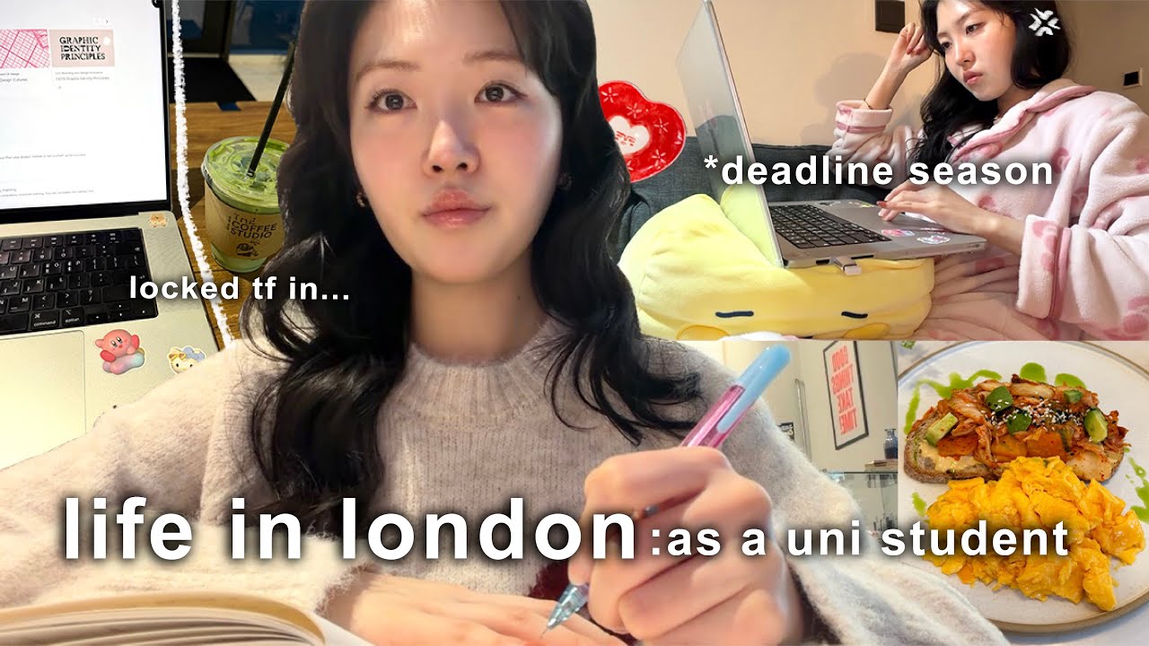 realistic london uni student vlog📂🍙 | juggling deadlines (no sleep), cramming, stress & locked in