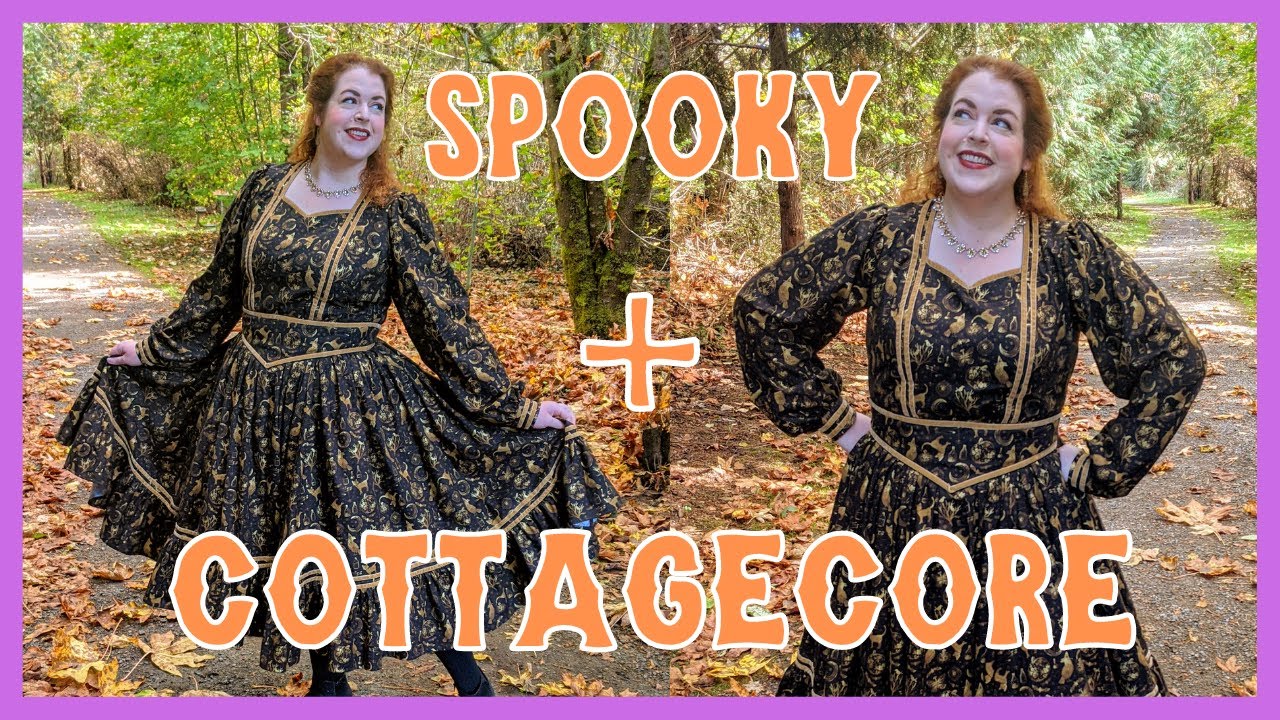 Cottage Core + Witch Core = Gunnesaxoween // I made a Spooky Gunne Sax Dress!
