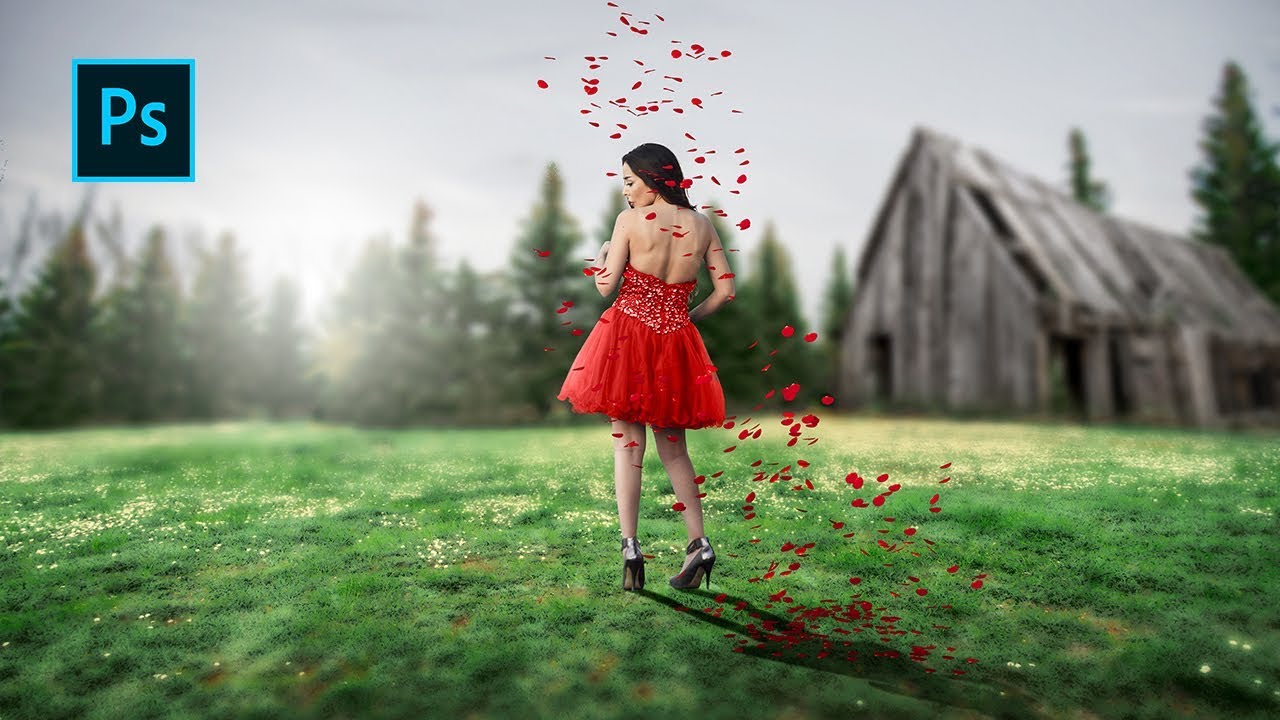 Photoshop Tutorial Manipulation Falling Petals