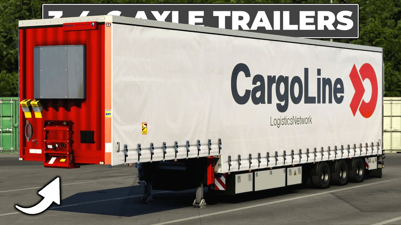 ETS2 1.48 Krone 3-4-6 Axle Lowbed / Low Curtainsider Trailers | Euro Truck Simulator 2