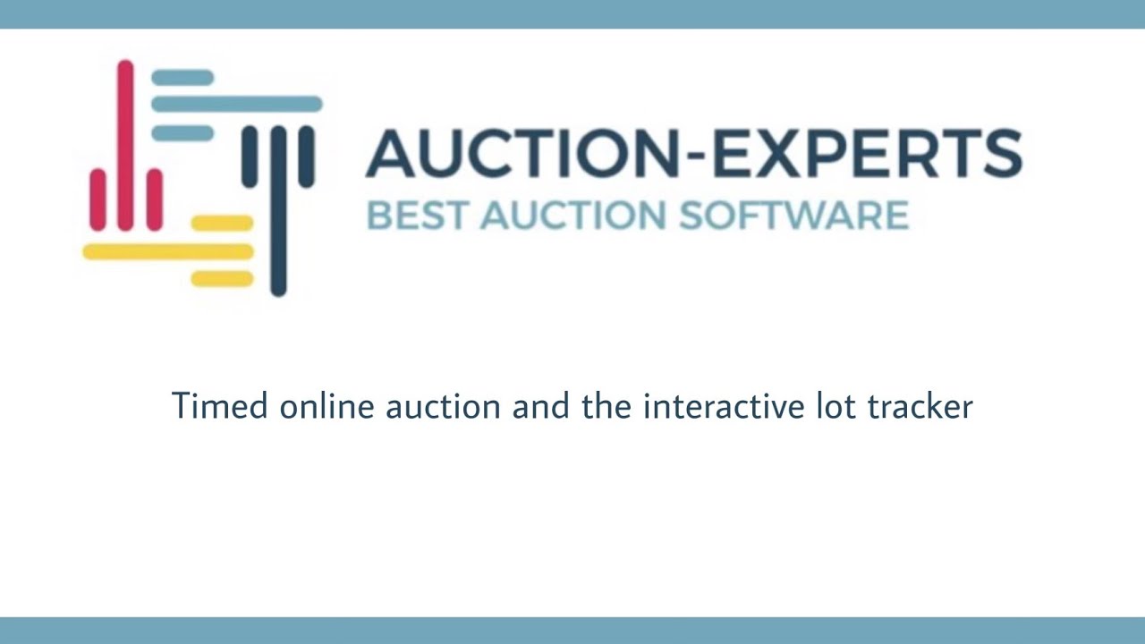 Timed online auctions and the interactive lot tracker (Auction-Experts)
