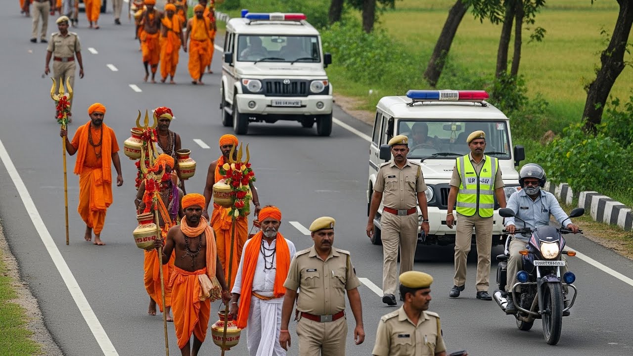 Kanwar Yatra 2025 : How UP Police Ensures Devotee SafetyOn Duty || UP Police Protecting Kanwariyas