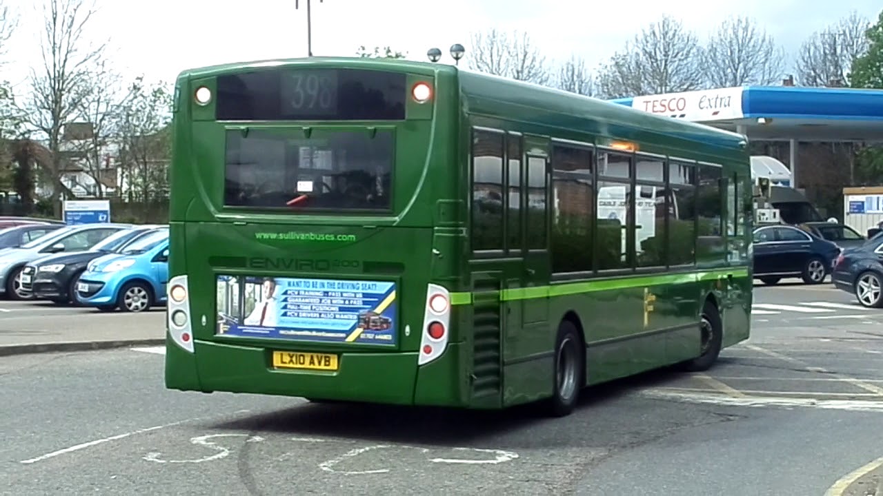 Enviro 200 Ex GAL SE44 Sullivan Buses AE9 LX10AVB Service 398 Departs at Borehamwood Tesco