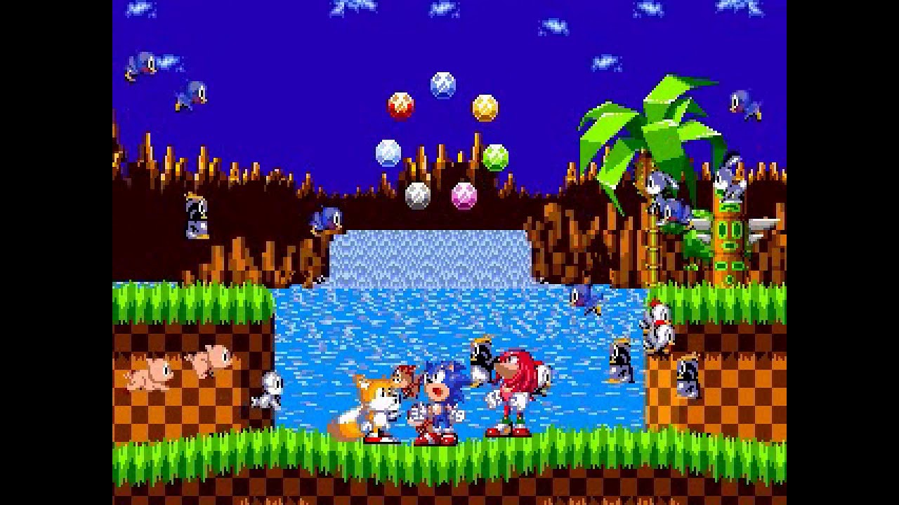 Sonic The Hedgehog Classic Heroes Ending (Sonic)(Tails)(Knuckles)(Classic Co-Op)(All Chaos Emeralds)