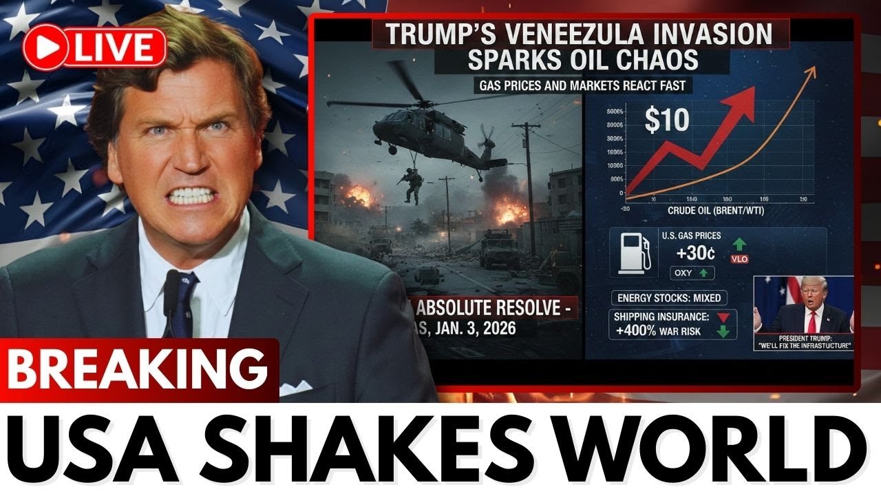 Trump’s Venezuela Invasion Sparks Oil Chaos — Gas Prices and Markets React Fast | Tucker Carlson