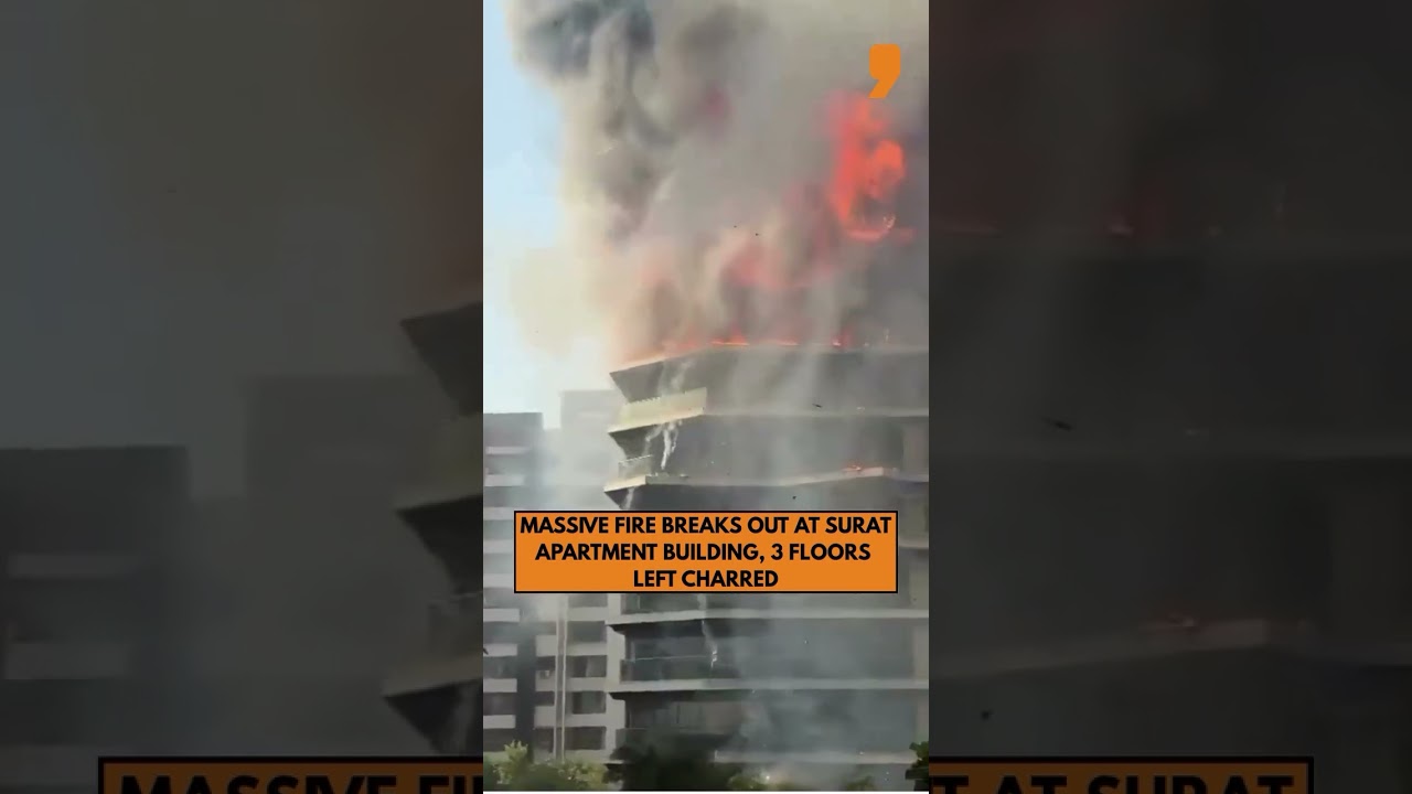 A massive fire broke out around 8 am  on April 11, 2025 at the Happy Excellencia building, Surat