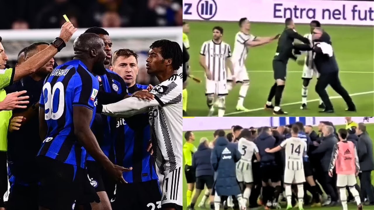CRAZY🔥 Cuadrado fights Lukaku & Handanovic in Juventus vs Inter Milan _ WHY👀