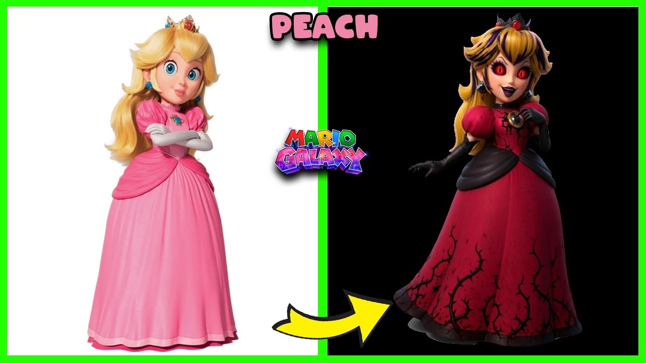 🍄🪙 THE SUPER MARIO GALAXY Movie Character Look in Evil Version~ Guess The Voice: Mario, Yoshi, Peach