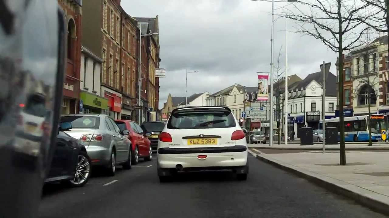 Riding Through Portadown Town Centre