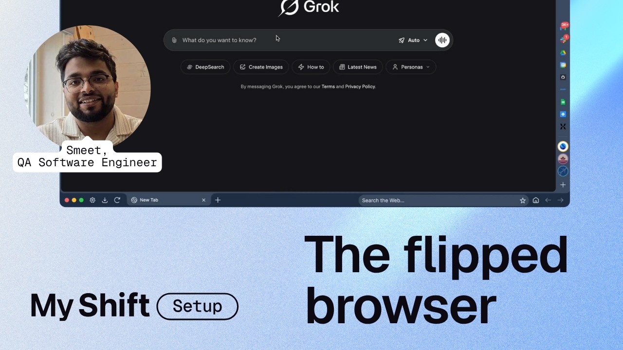 The browser layout that breaks all the rules (and works) | My Shift Setup