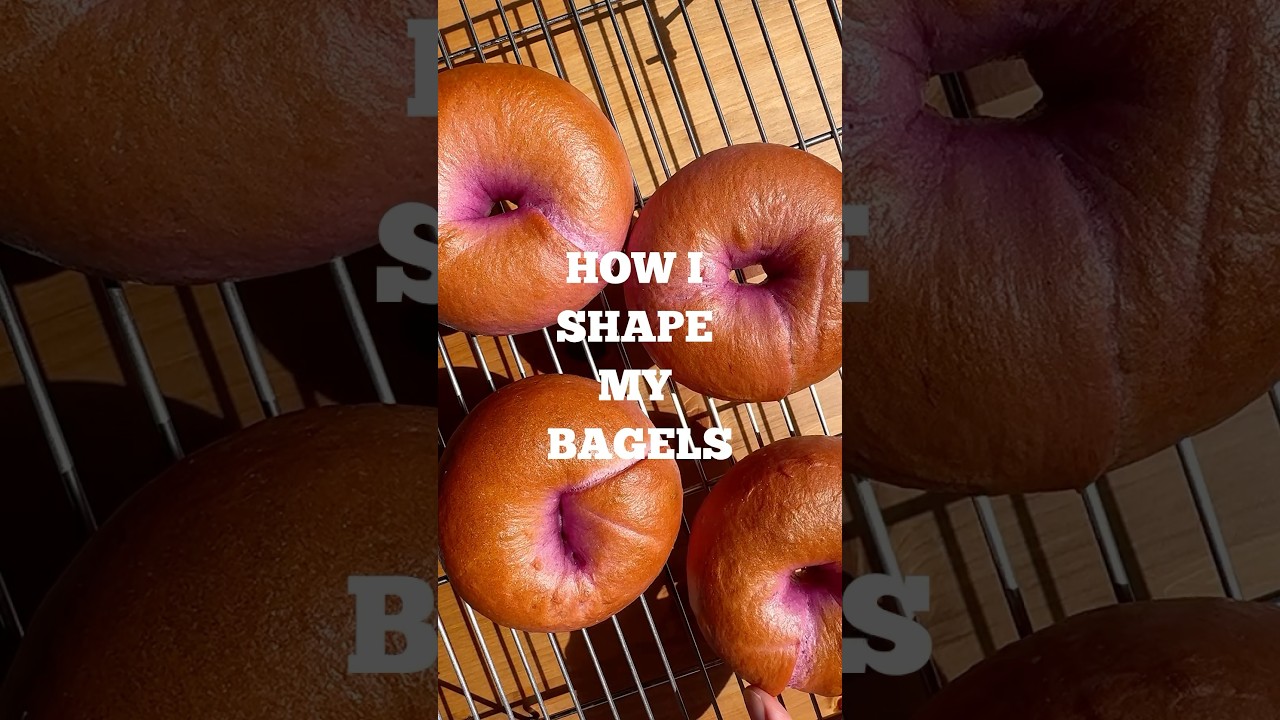 How to Shape the Perfect Bagel #homemade#bagel#tutorial#easy#homebaker#baking#sourdough#bread#shorts