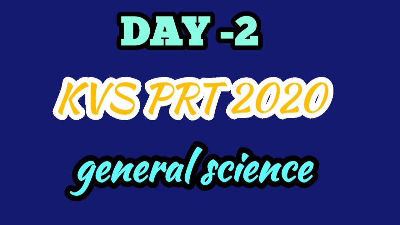 KVS PRT 2020 || General science || speed