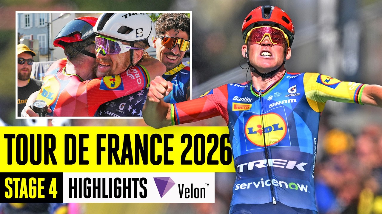 МОЩНЫЙ МАДС ПЕДЕРСЕН 🏆🤯 Лучшие моменты 4-го этапа Тур де Франс 2026