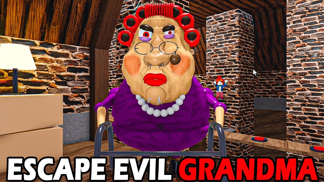 ESCAPE EVIL GRANDMA! (FIRST PERSON OBBY) Roblox