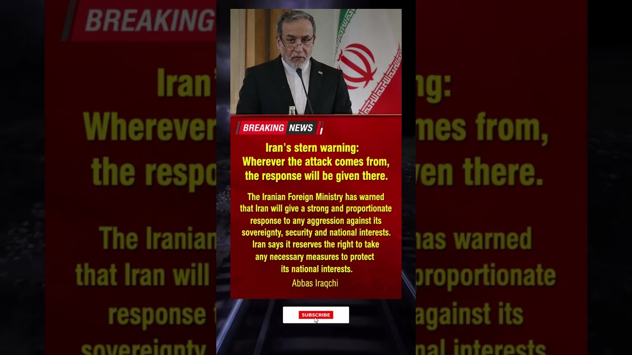 🚨 Iran Issues Stern Warning | 
