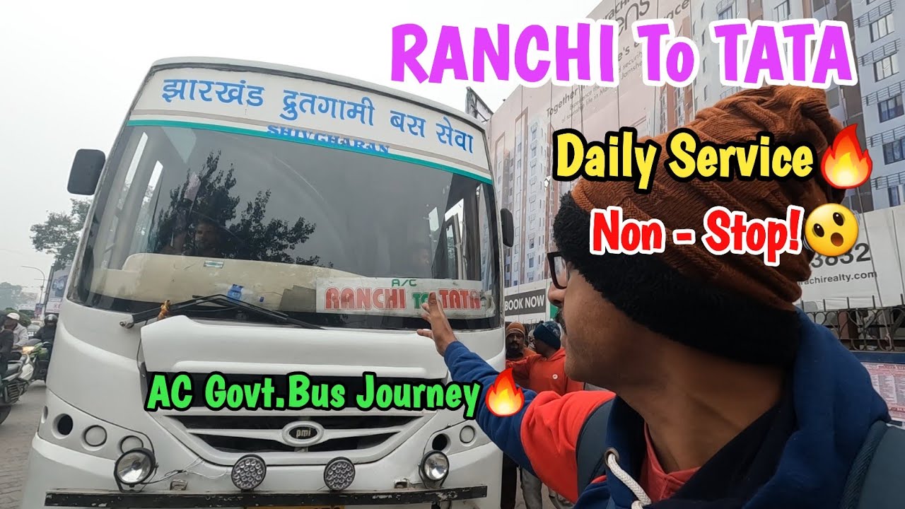 Ranchi To Tata AC Bus Journey🔥|Ranchi To Jamshedpur Bus Journey|Ranchi To Tata Bus| Traveling 2 day|