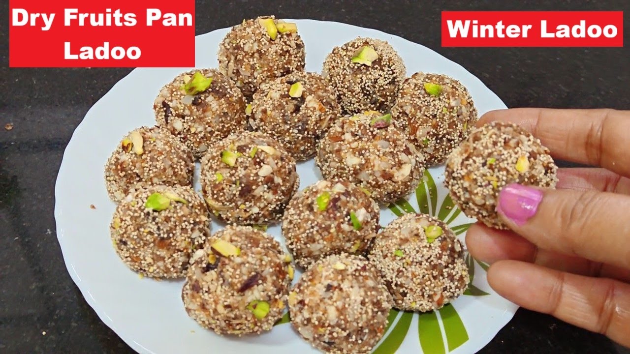 Healthy Winter Ladoo/Winter Special Dry Fruits Laddu/Dry Fruits Paan Laddu/Zero Sugar Ladoo Recipe