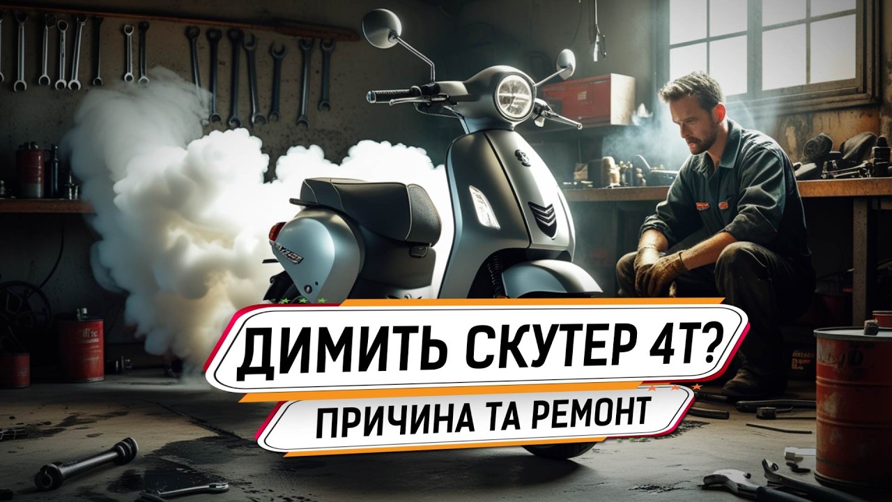 Димить скутер 4Т? Ремонт та все що треба знати!