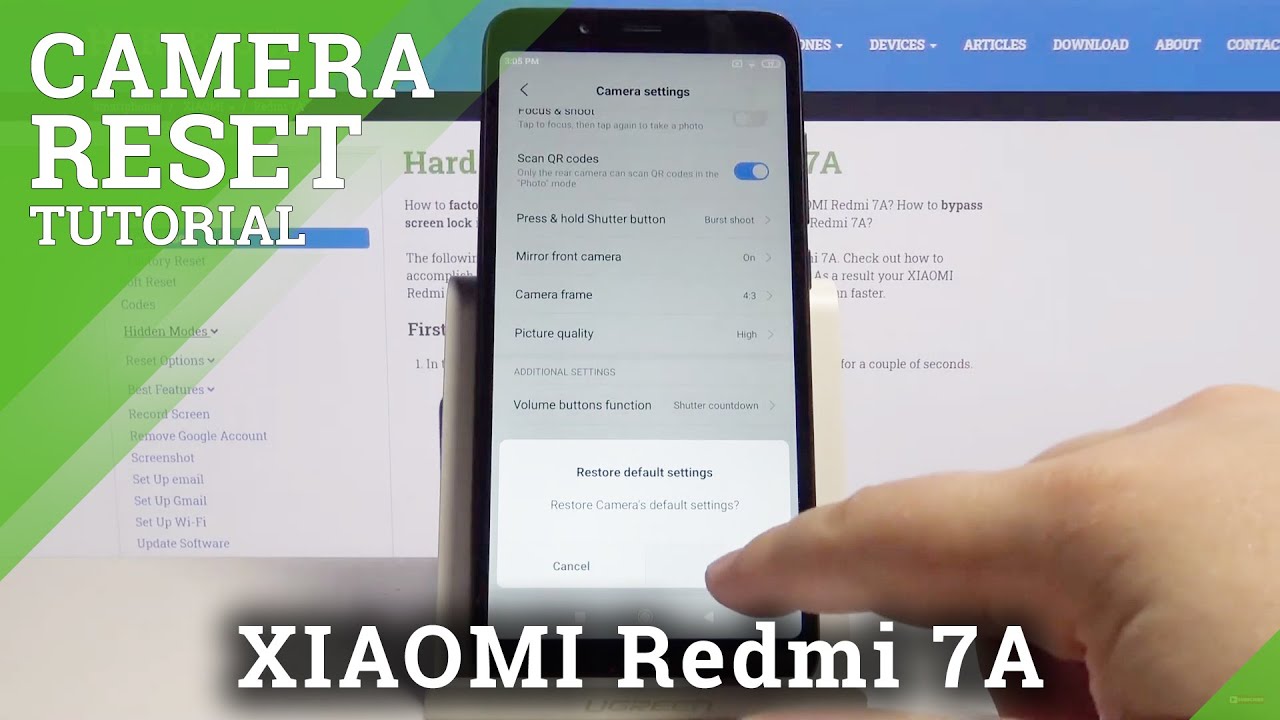 How to Reset Camera Settings in XIAOMI Redmi 7A &ndash; Restore Camera Settings