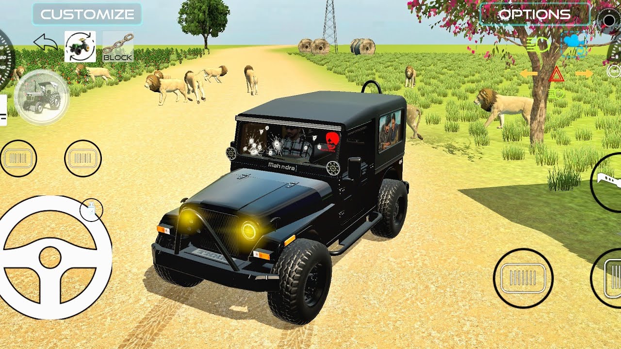 😈🤯Swaraj 855 New Holland ✨ Thar 🤯 Indians vehicles simulator 3D game #video #gaming ❤️‍🔥💥🤯