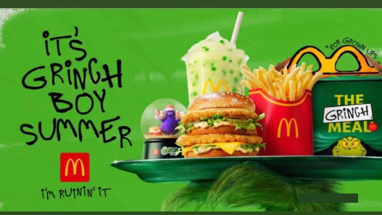 Корзина для кассы: McDonald’s «Гринч» с куриным Биг Маком и замороженной лимонной фантой