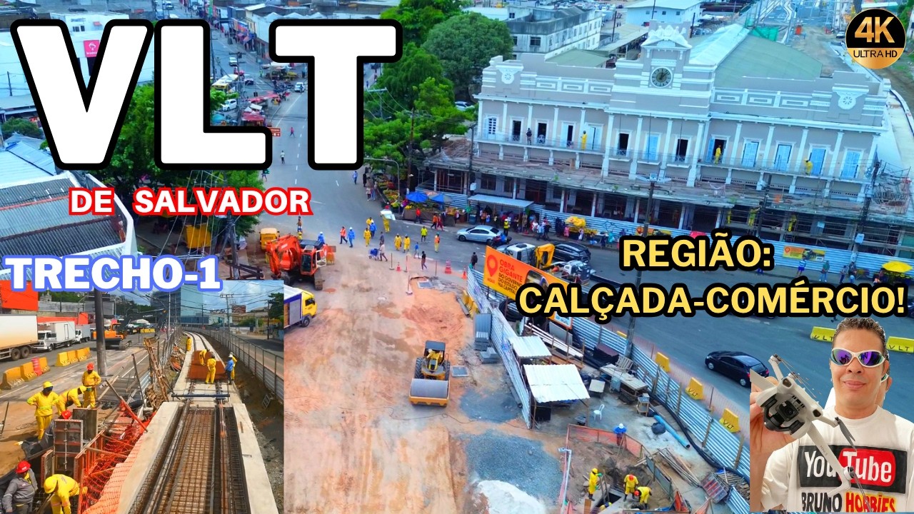 OBRA: VLT-SALVADOR TRECHO-1,REGI&Atilde;O CAL&Ccedil;ADA-COM&Eacute;RCIO!#obra #obras #VLT #salvador