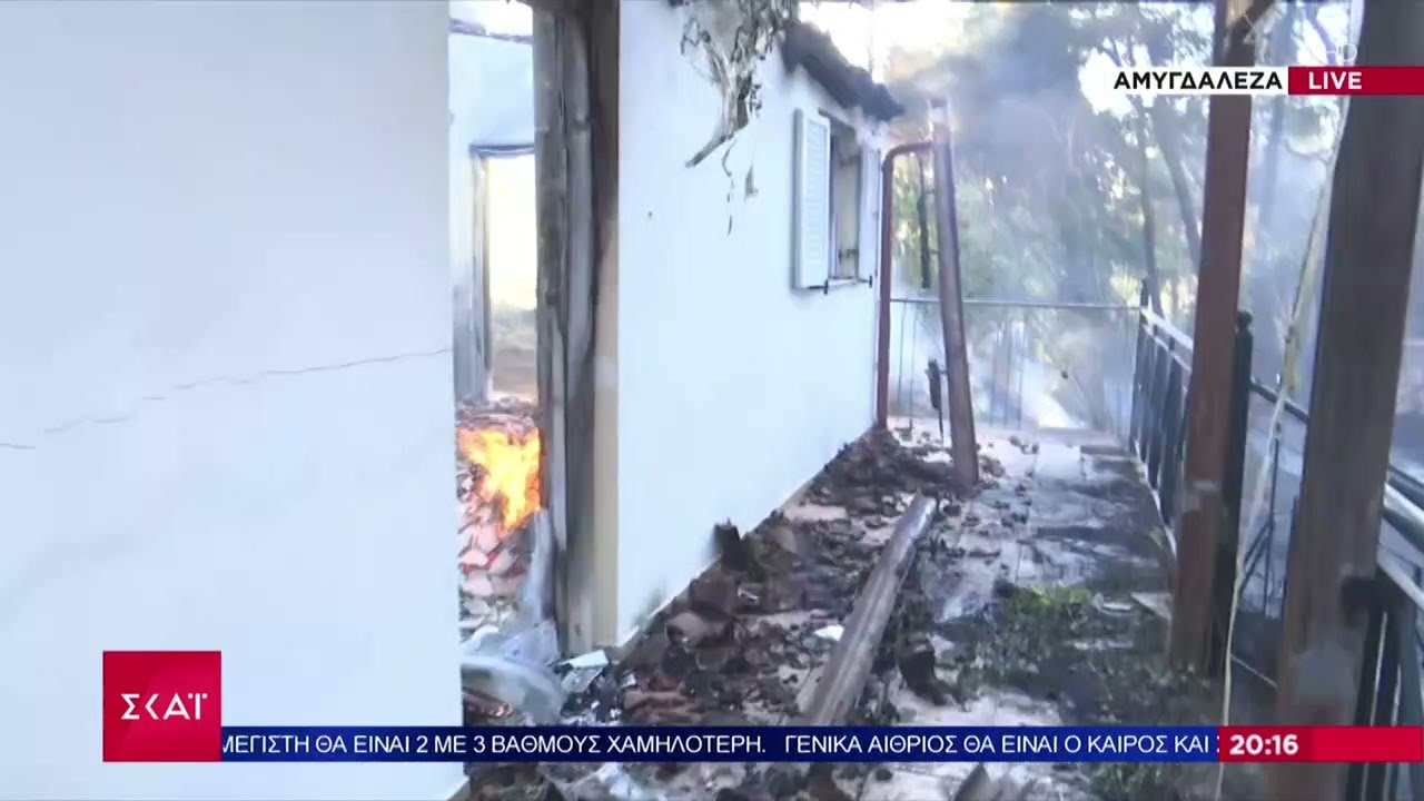 Πύρινος εφιάλτης στην Αμυγδαλέζα: Ζημιές σε σπίτια από τη φωτιά | Βραδινό Δελτίο | 30/06/2024