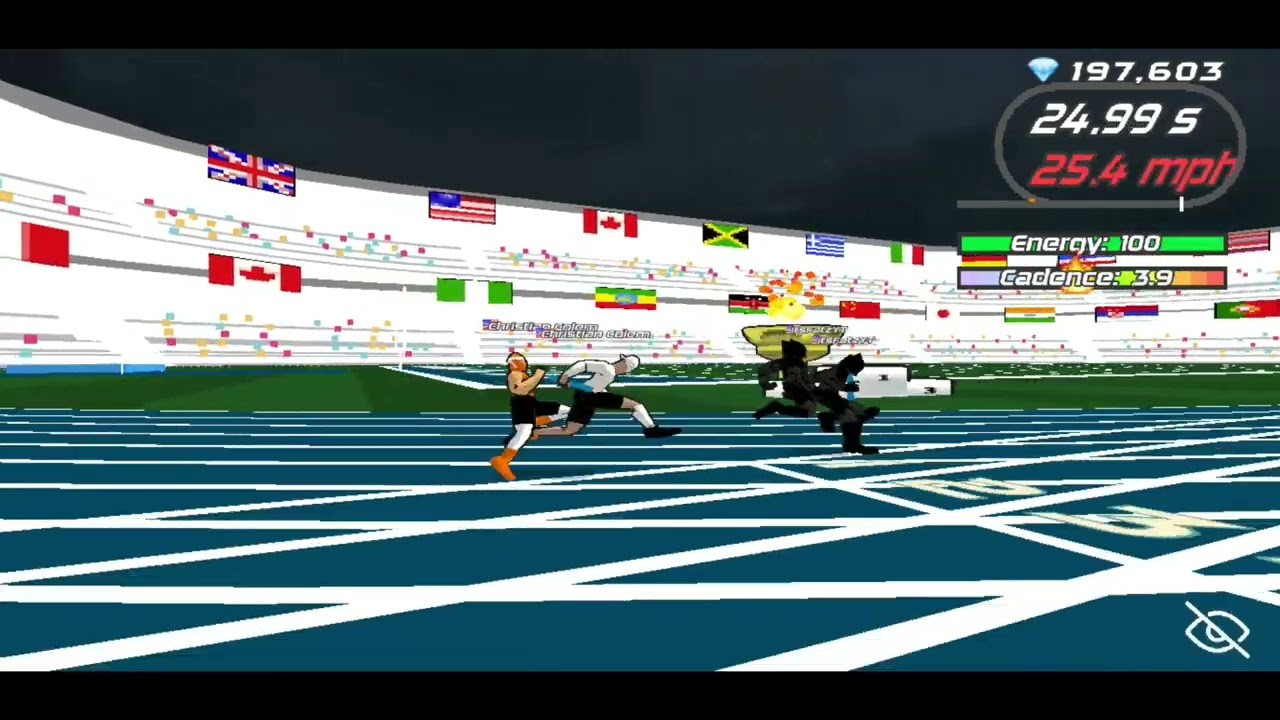 Speed Stars 1v1 Against YouTuber @JLX.OFFICIAL#speedstars #trackandfield #gaming #track #sprinter