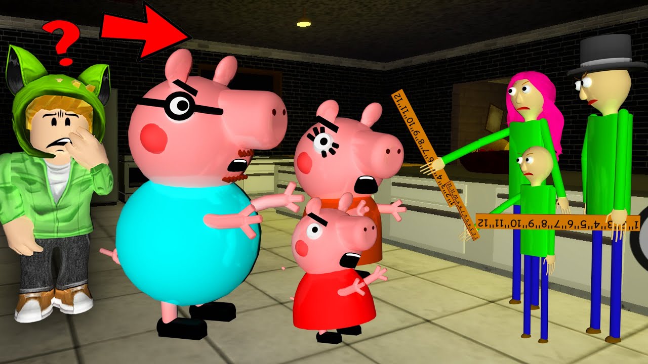 ŚWINKA PEPPA KONTRA RODZINA BALDIEGO (najgłupsza historia roblox)