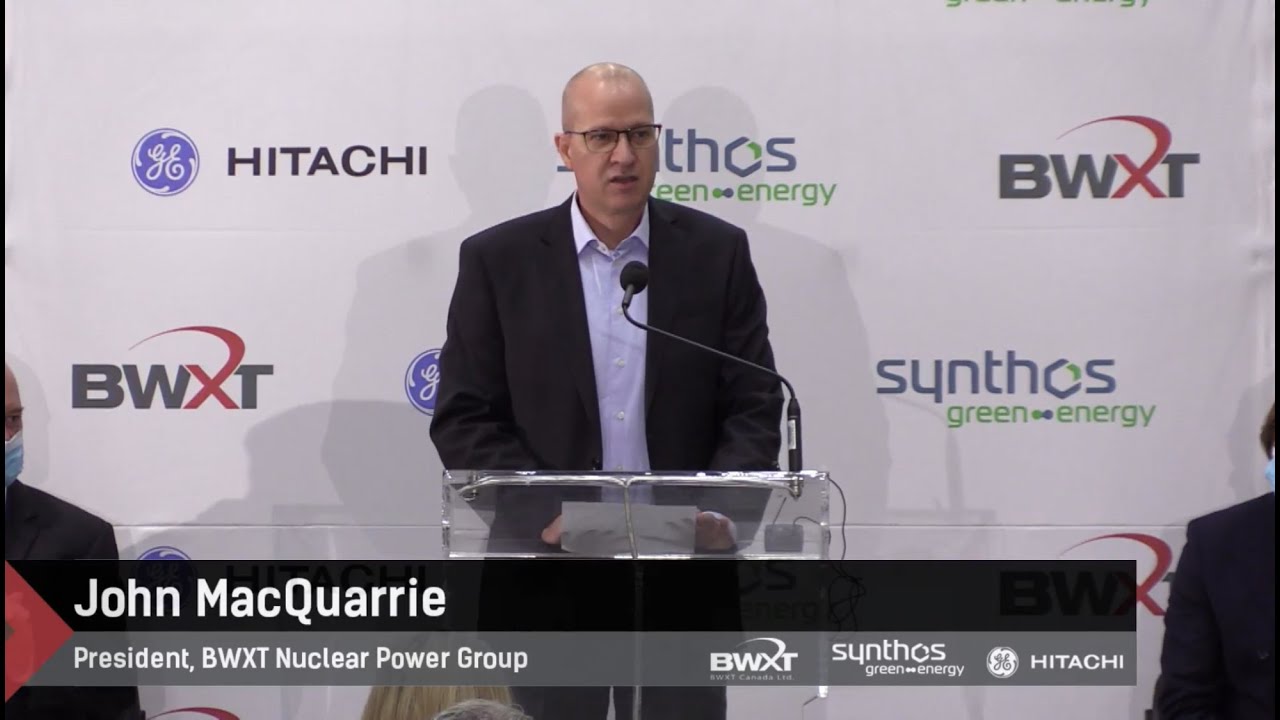 BWXT Canada, GE Hitachi Nuclear Energy and Synthos Green Energy SMR Announcement - Dec 15, 2021