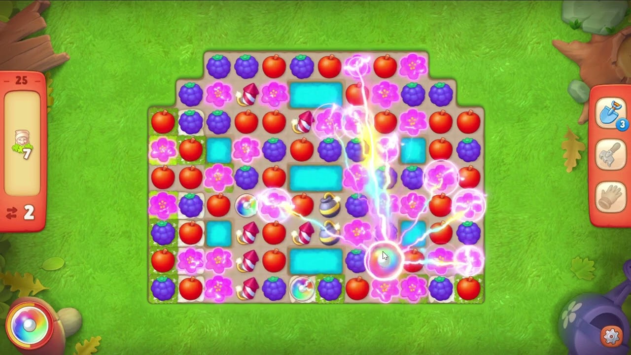 Gardenscapes level 25 No Boosters - 12 Moves 🌱 Gameplay Walkthrough (Android, iOS) Playrix