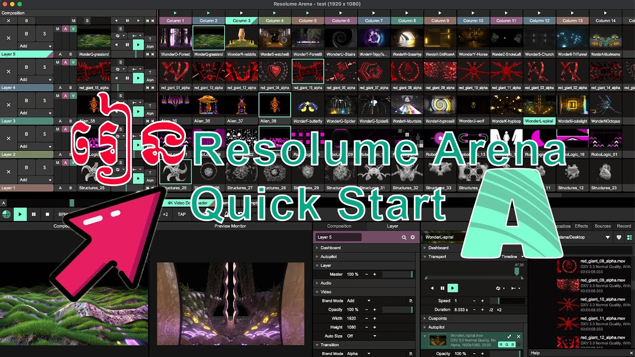How to Use Resolume Arena – Quick Setup & Basics​ រៀនប្រើប្រាស់កម្មវិធី Resolume Arenaឪ្យបានលឿន🚀